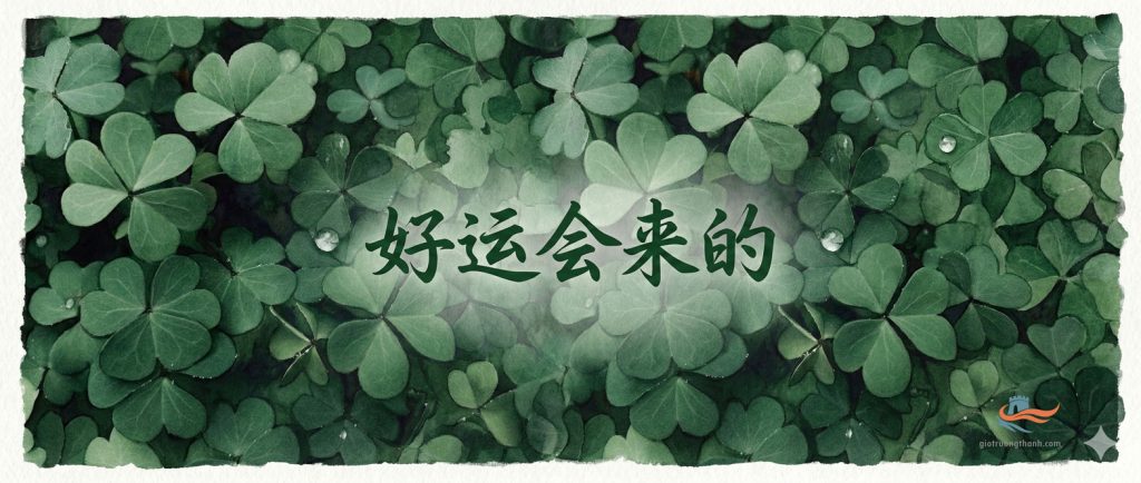 Lời an ủi và chúc may mắn tiếng Trung 好运会来的